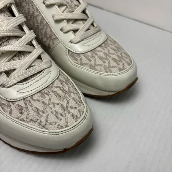 Michael Kors Womens Monique Logo Shoes Sz 8 Platform Trainer Sneaker - Picture 8 of 14